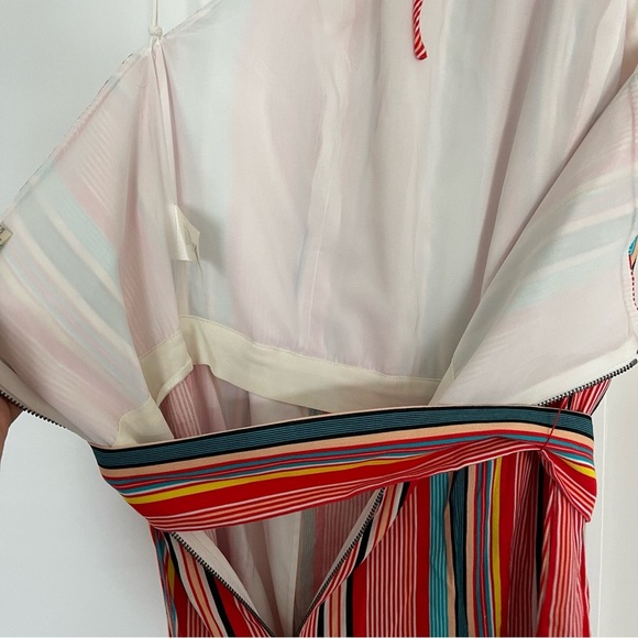 Alice + Olivia Lucie Cropped Wide leg Halter neck‎ Striped Jumpsuit - Picture 8 of 9